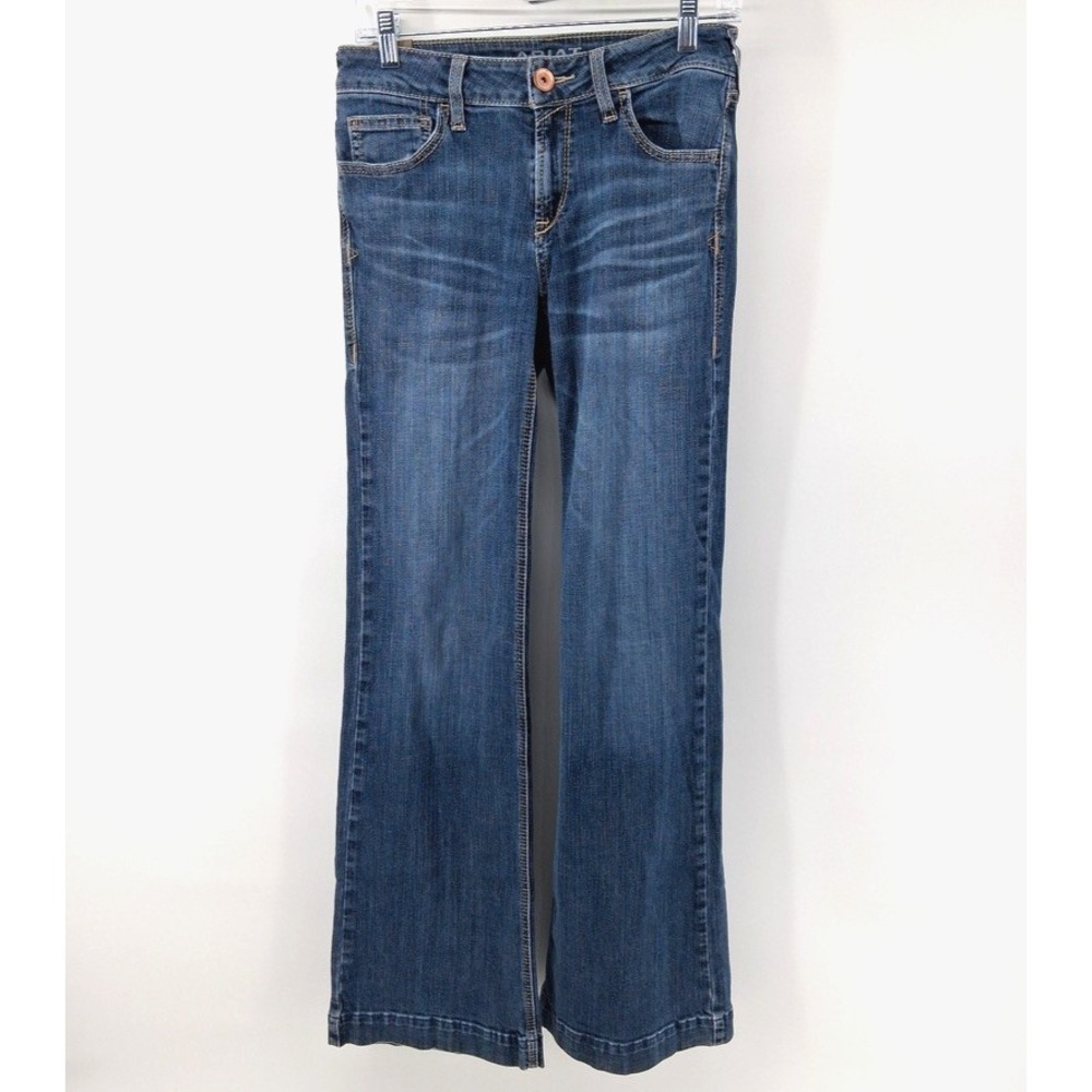 Ariat REAL Denim Jeans Womens 27R Medium Blue Bootcut 27x31 Low Rise